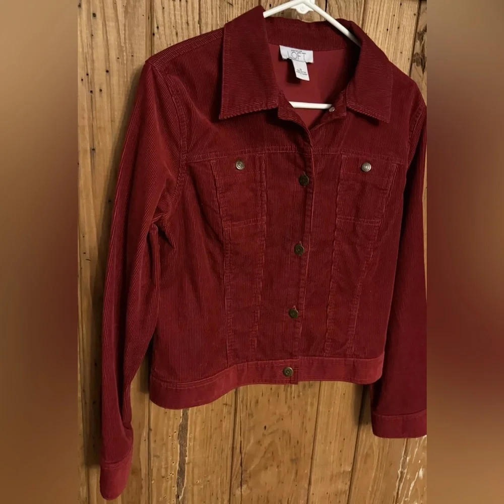 Ann Taylor Loft Rust Red woman’s size 10 corduroy jacket. - Picture 1 of 10